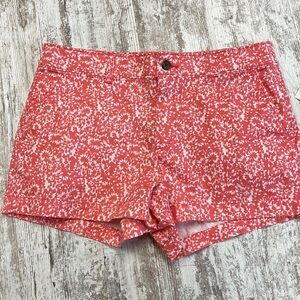 Gap NWT Pink & White 3 Inch Stretch Mid Rise Khaki Shorts Size 10